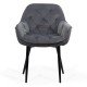 Velvet dining chair BUC 257 gray