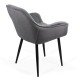 Velvet dining chair BUC 257 gray