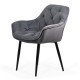 Velvet dining chair BUC 257 gray