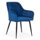 Scaun dining din catifea BUC 258 albastru Scaun dining din catifea BUC 258 albastru
