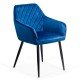 Velvet dining chair BUC 258 blue