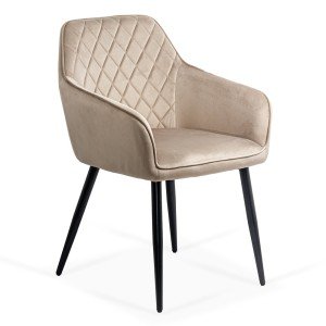 Velvet dining chair BUC 258 beige Velvet dining chair BUC 258 beige