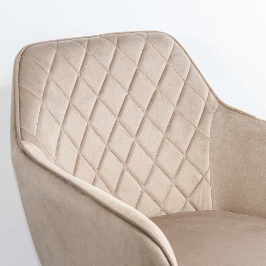 Velvet dining chair BUC 258 beige