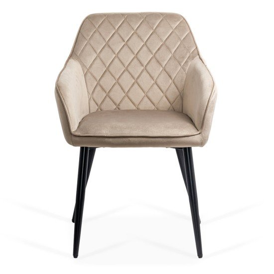 Velvet dining chair BUC 258 beige