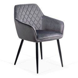 Scaun dining din catifea BUC 258 gri Scaun dining din catifea BUC 258 gri