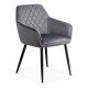 Scaun dining din catifea BUC 258 gri Scaun dining din catifea BUC 258 gri