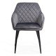 Velvet dining chair BUC 258 gray