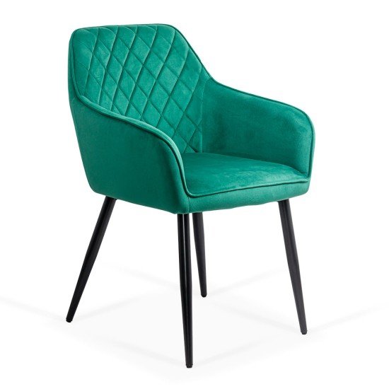 Velvet dining chair BUC 258 green