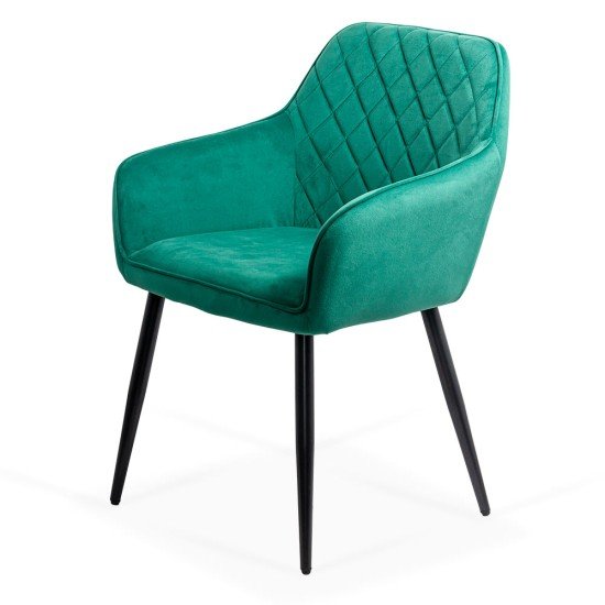 Velvet dining chair BUC 258 green
