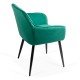 Velvet dining chair BUC 258 green