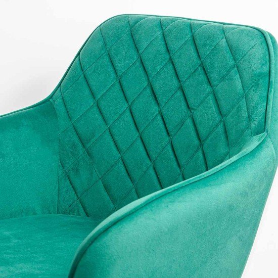 Velvet dining chair BUC 258 green