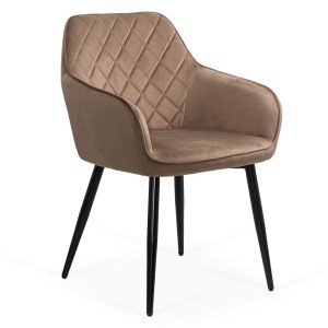 Brown velvet dining chair BUC 258 - Elegant, Comfortable, Stable Brown velvet dining chair BUC 258 - Elegant, Comfortable, Stable