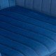 Scaun living din catifea cu picioare metalice negre BUC 259 albastru