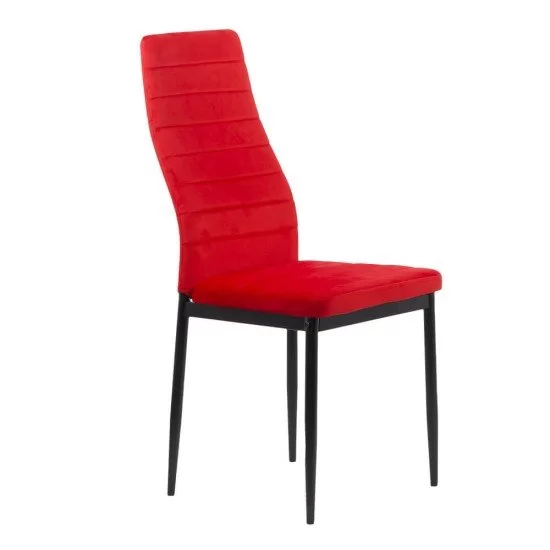 Kitchen Chairs BUC 263V Red Velvet, Metal Frame