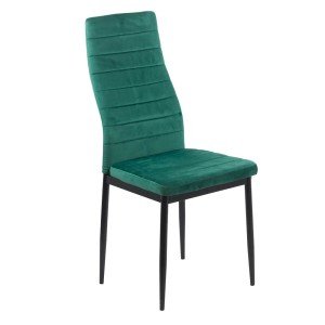 Kitchen chair made of velvet and black frame BUC 263V green Kitchen chair made of velvet and black frame BUC 263V green