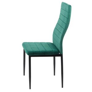 Kitchen chair made of velvet and black frame BUC 263V green Kitchen chair made of velvet and black frame BUC 263V green