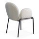 Scaun dining crem BUC 281 din material boucle cu cadru metalic