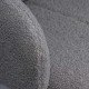 Scaun dining gri BUC 281 din boucle cu cadru negru fix