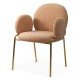 Beige dining chair made of boucle material with an elegant look BUC 282