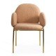 Beige dining chair made of boucle material with an elegant look BUC 282
