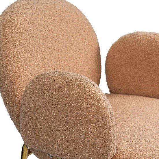 Beige dining chair made of boucle material with an elegant look BUC 282
