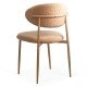 Beige dining chair with boucle upholstery BUC 283