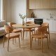 Beige dining chair with boucle upholstery BUC 283