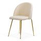 Scaun living bej BUC 284 din material boucle cu cadru metalic si dopuri pentru protectie