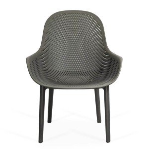 Gray plastic patio chair with durable frame HRC 593 Gray plastic patio chair with durable frame HRC 593