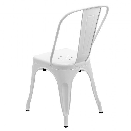 Scaun metalic stivuibil HRC 597 alb Scaun metalic stivuibil HRC 597 alb