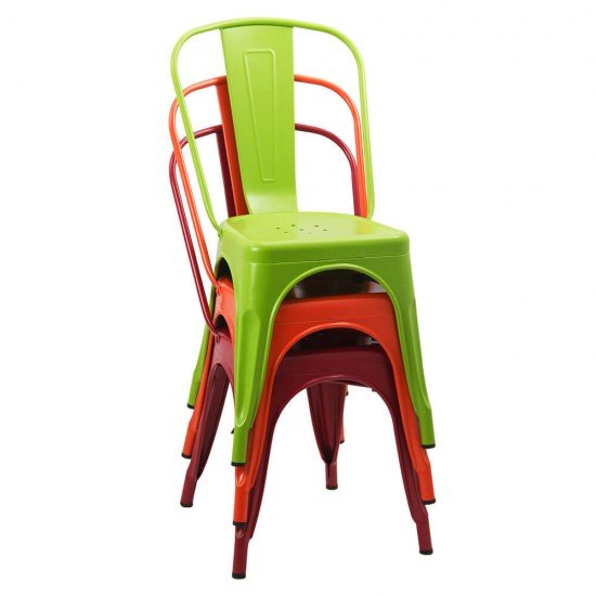 Scaun metalic stivuibil HRC 597 rosu Scaun metalic stivuibil HRC 597 rosu