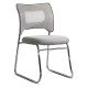 Visitor chair, light gray, mesh, metal frame, breathable HRC 613F
