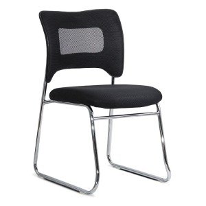 Black mesh visitor chair with metal frame, stable and breathable HRC 613F Black mesh visitor chair with metal frame, stable and breathable HRC 613F
