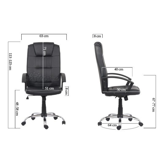 Scaun birou OFF 010 negru