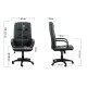 Ergonomic office chair in black ecological leather OFF 023 black