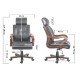 Executive chair with eco leather and wood massage OFF 1662