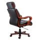 Executive chair with eco leather and wood massage OFF 1662