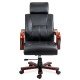 Executive chair with eco leather and wood massage OFF 1662