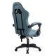 OFF 295 blue fabric gaming chair with folding backrest