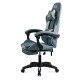 OFF 295 blue fabric gaming chair with folding backrest