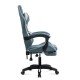 OFF 295 blue fabric gaming chair with folding backrest