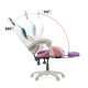 Gaming chair with RGB lighting and footrest OFF 298 purple/pink