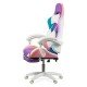 Gaming chair with RGB lighting and footrest OFF 298 purple/pink