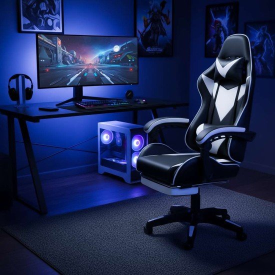 White/black gaming chair OFF 299