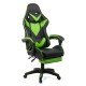 Gaming chair with adjustable backrest and footrest green/black OFF 299