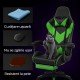 Scaun gaming cu spatar reglabil si suport picioare verde/negru OFF 299