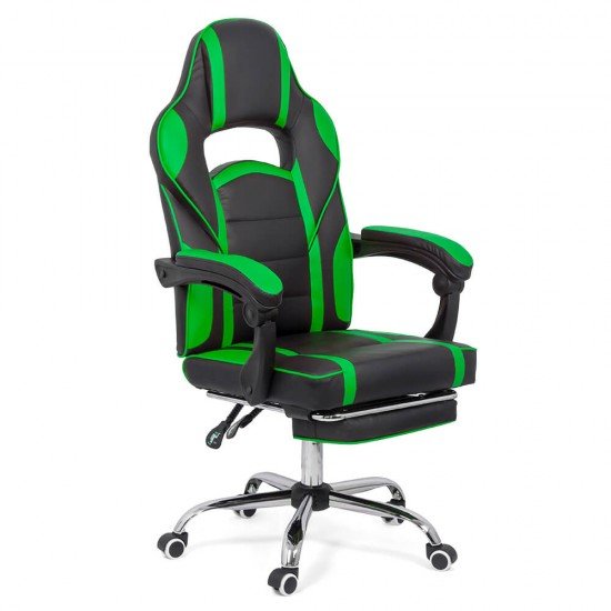 Gaming chair with footrest OFF 302 green