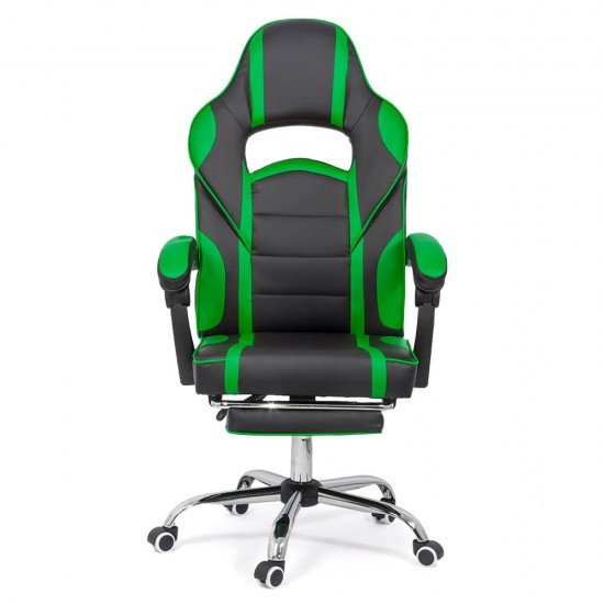 Gaming chair with footrest OFF 302 green