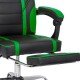 Gaming chair with footrest OFF 302 green