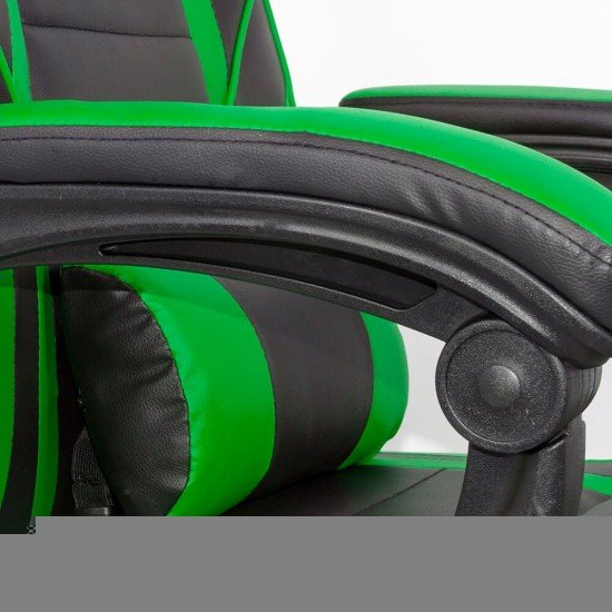 Gaming chair with footrest OFF 302 green